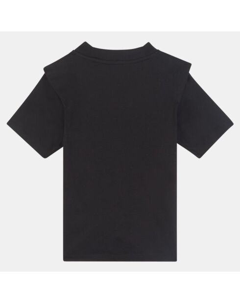 T-Shirt en Coton à impression et nœud noir